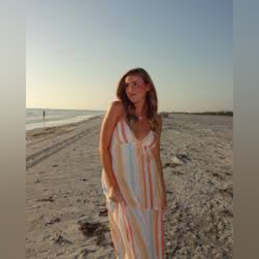 Revolve L*space Victoria Rainbow Vacation Beach Dress Size Large - Picture 4 of 10
